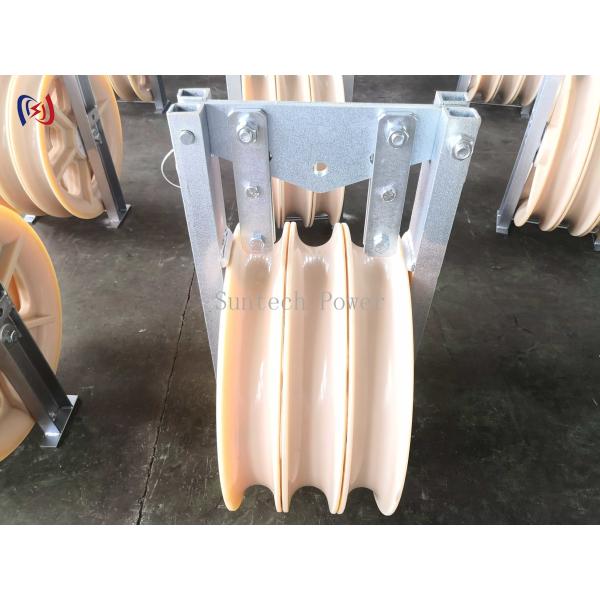 Polea de cable de gran diámetro con polea de aluminio 60KN Bloques de tendido de