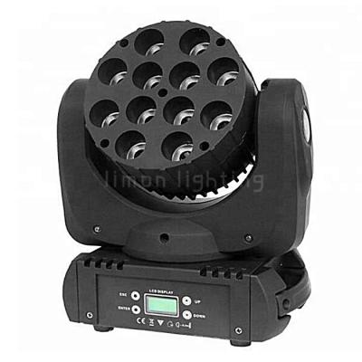 Wedding Concert Narrow Beam Angle 12x12w RGBW 4in1 Cree LED Moving Head Beam