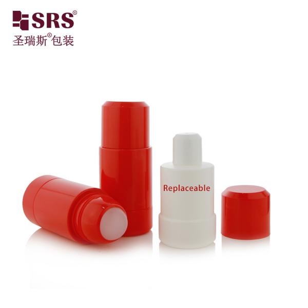 RPPE(P)-75ML Red Colored Deodorant Container With Replacement Inner Bottle With Soothing Gel Pain Relief