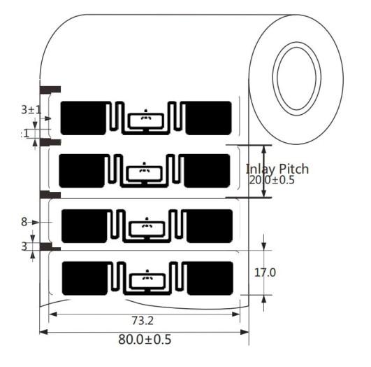 Small Size 15×70mm UHF RFID Inlay Tag For Apparel Retail Industry