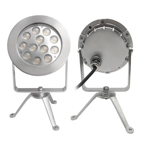 Продвижение высокой мощности низкое напряжение DC24V IP68 нержавеющая сталь 48W RGB подводные прудовые огни