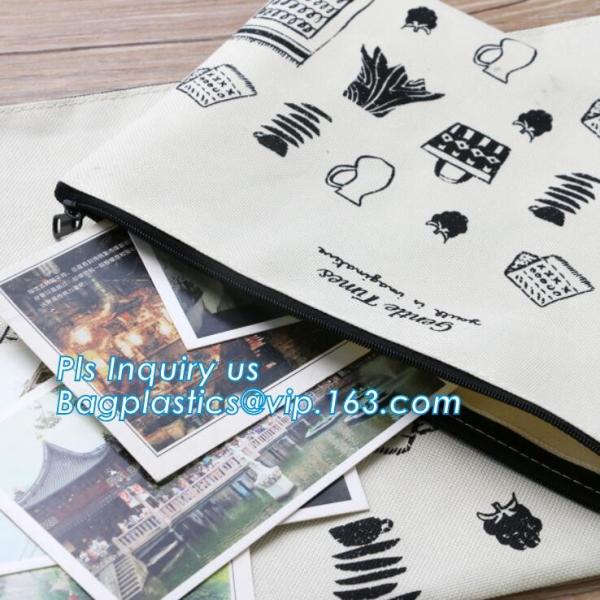 Solid Color Canvas Pencil Case Stationery Pencil Bag, Canvas stationery storage bag, retro canvas bags student stationer