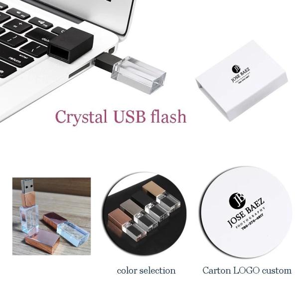 Fast Speed Glass Crystal USB Flash Drive 8 ГБ 16 ГБ 4 ГБ Прозрачный USB флеш диск
