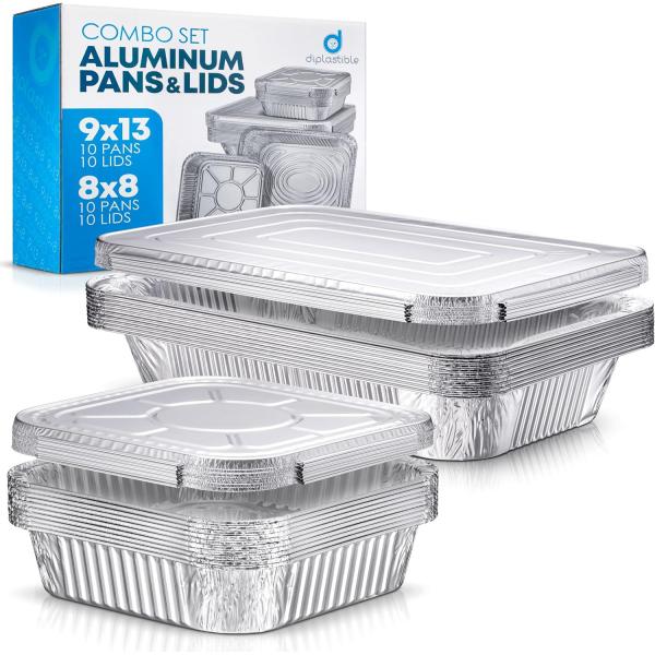 314x204mm Aluminum Roaster Pan Disposable Rectangular Foil Trays