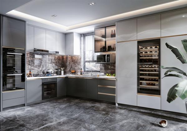 Shaker Door Type Foshan Factory Kitchen Manufacturer Matt White Kitchen Cabinet