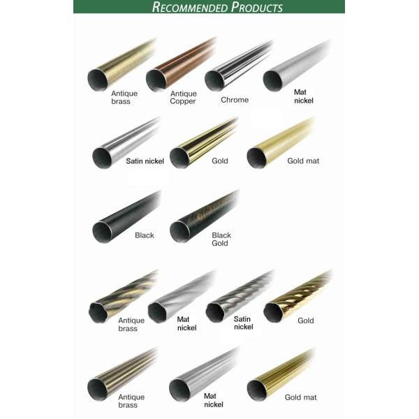 25mm 28mm 35mm Metal Twisted Iron Pipe Curtain Pole