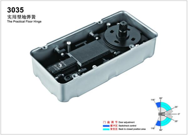 Floor Hinge 3035, color:black or blue, casting iron,  weight capacity 130kgs,