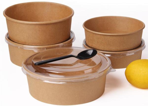 1000ML MICROWAVABLE DISPOSABLE KRAFT SOUP BOWLS BIODEGRADABLE SALAD BOWLS FOR TAKE AWAY FOOD CONTAINER