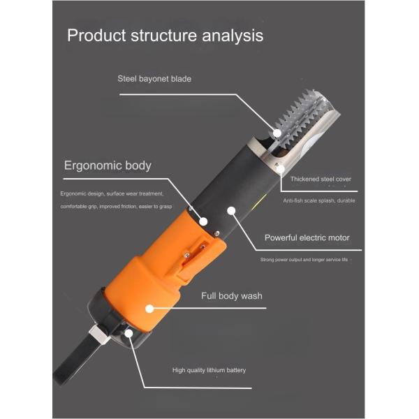 30-Second Fish Scaler Machine Handheld Electrical Scaler for Quick Scale Removal