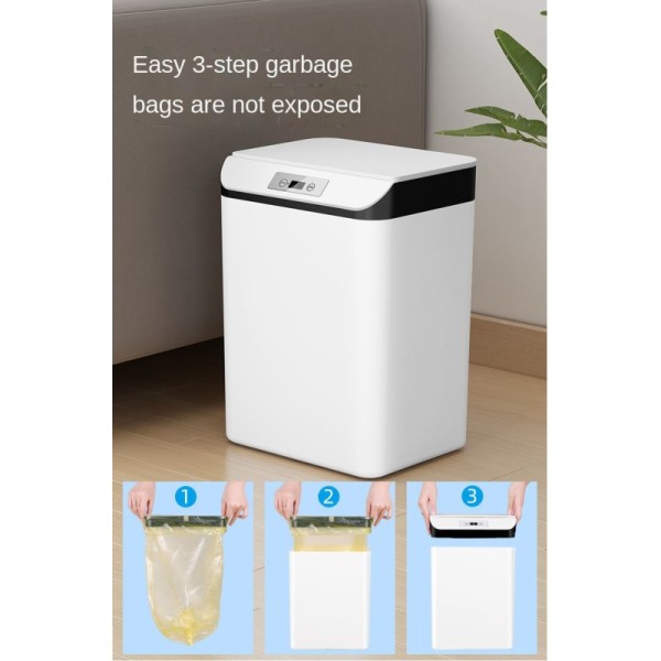 Intelligent Inductive Household Bedroom Living Room Toilet Toilet with Cover Creative Automatic Electric Induction Garbage Can