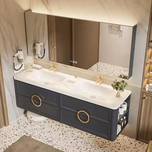 Design High End Bathroom Vanity with Modern Bathroom Cabinets and Basin Included