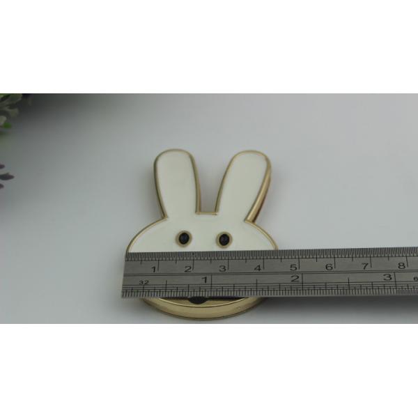 Customized drip glue craft cute rabbit decoration light gold metal purse lock
