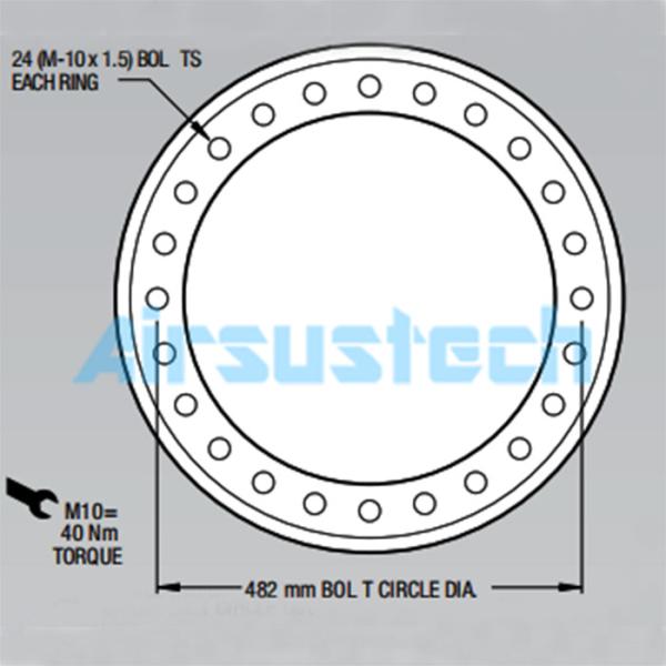 Cross W01-358-7324 Firestone Durable Rubber Suspension Air Springs / Air Lift Air Springs