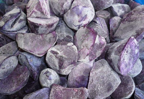 IQF Frozen Purple Sweet Potato, random cut