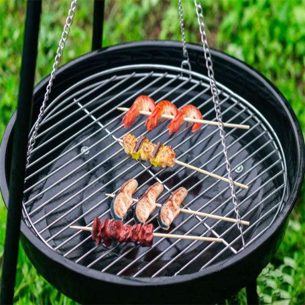 Adjustable Portable Backyard Cooking Stand for BBQ Rotisserie Tripod Outdoor Garden