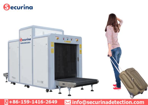 Metro Station X Ray Baggage Scanner Diagnostic Type Adjustable Conveyor Height