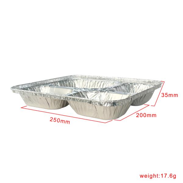 Golden Advantageous 4 Compartidos Recipiente de alimentos descartáveis para levar Eco-friendly