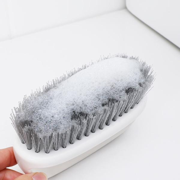 Medium Bristle Handle Cleaning Brush with Non Slip Rubber Grip