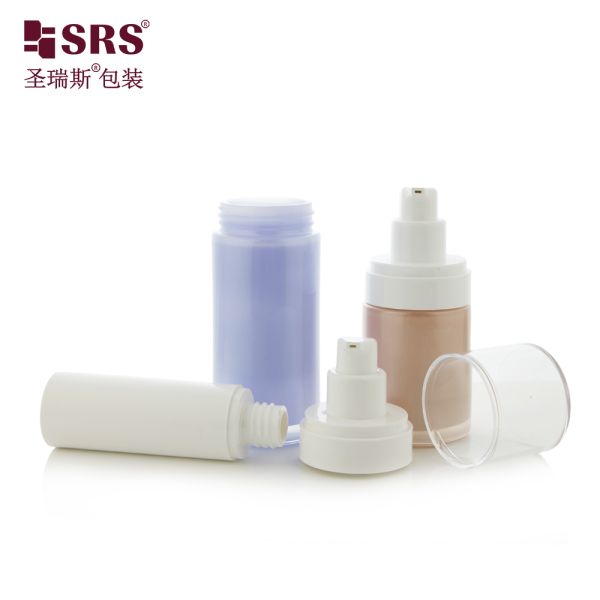AB001 15ml 30ml 50ml Round Luxury Glass Lotion Pump Bottle Replaceable Type Customization For Moisturizer