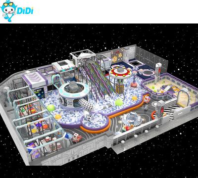 CAD Drawing Space Themed Kids Soft Play Indoor Playground With Slides Equipment