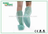 Polipropileno botas descartáveis para cobrir sapatos verde à prova de poeira para limpar