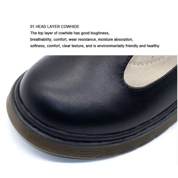 Dress Leather Shoes Girls Performance Shoes Non Slip Genuine Leather Soft JK Single Shoes