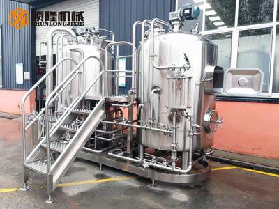 Semi Automatic Stainless Steel Beer Brewing Equipment , Micro Brewery Equipment
