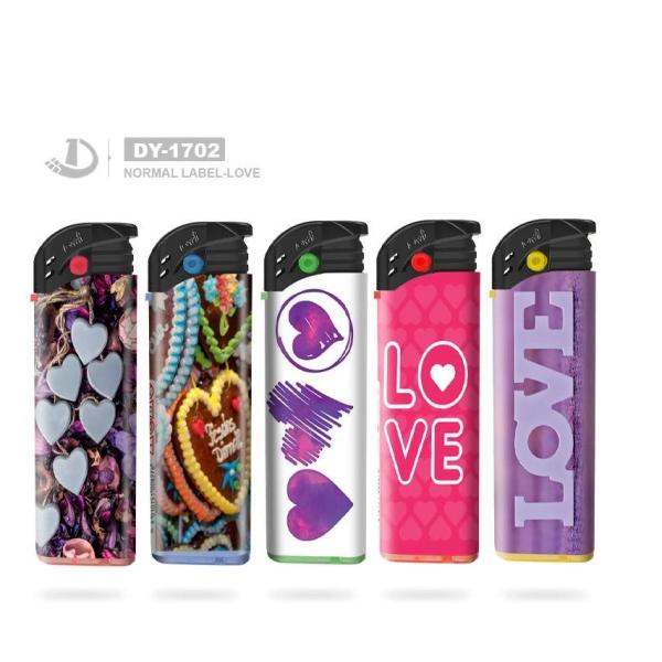 Dy-1702 Пластиковый зажигалка с индивидуальным дизайном и 8.1 * 2.48 * 0.9CM Размер