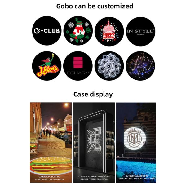 60W LED Logo GOBO Projector Ip65 Waterproof Light Hotel Company Store Wedding Advertising Indoor and Outdoor Use