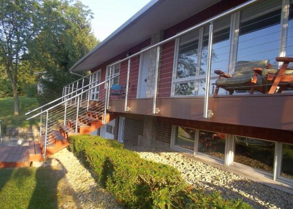 Customized 316 Stainless Steel Outdoor Cable Railing System For Deck