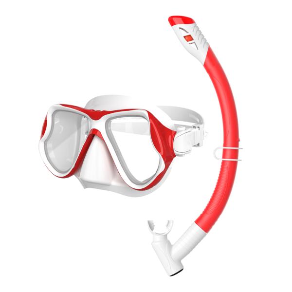 Máscara de buceo sin marco de silicona y snorkel para niños