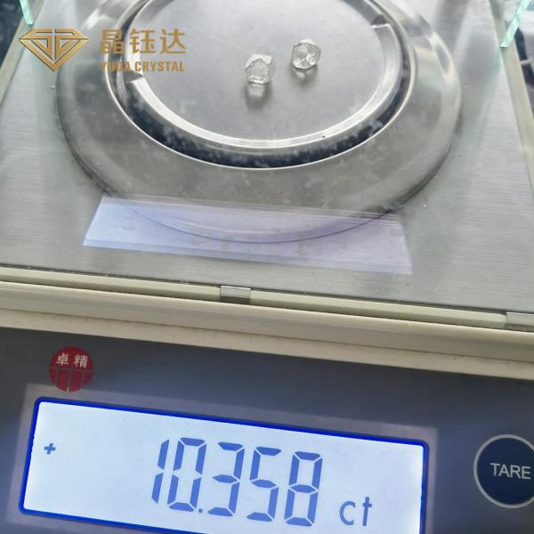 White Color VS Clarity 5 Carats 6 Carats Uncut Lab Grown Diamonds HPHT For Rings