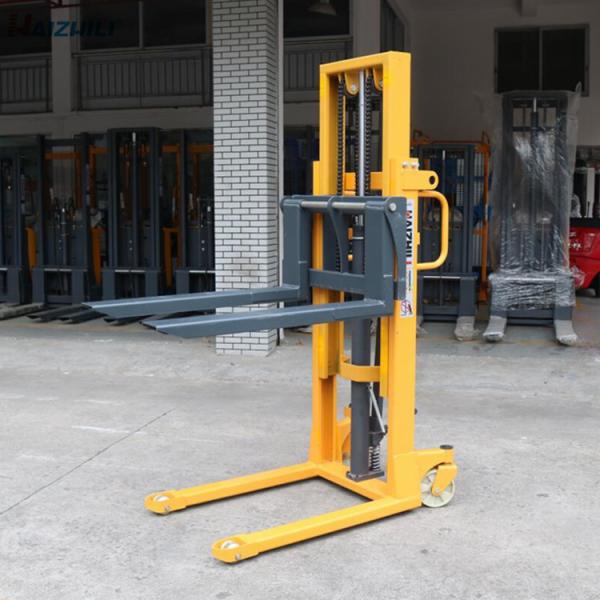 Double Mast Manual Forklift Stacker 1000KG 2000MM Robust Steel Constructure