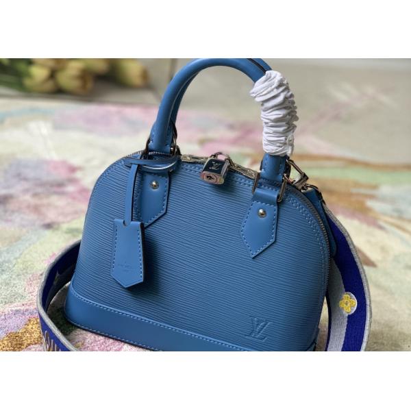 M57540 Water Ripple Alma BB Genunie leather Shell Shape Handbag