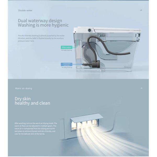 Туалет повешенный стеной умный с автоматическим притоком вокруг умного Wc 400mm