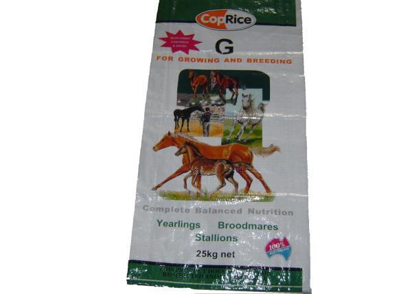 Professional Woven Polypropylene Feed Bags 10KG / 25KG / 50KG / 100KG Capacity