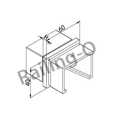 H6mm  Stainless Steel Slot AISI 304 316 Handrail Straight Tube Connector