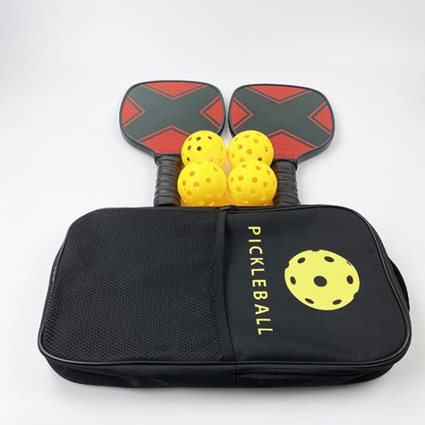 Red PU Custom Pickleball Paddle Wood Pickleball Paddles Outdoors Indoor Sports