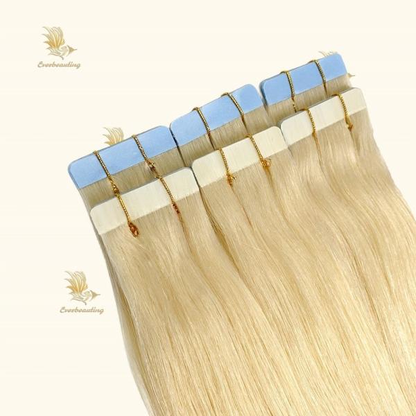 Long Blonde Remy Tape in Hair Extensions 20inch Hair Length 30 Day Return refunds