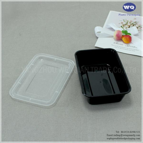 PP Black Food Storage Containers With Lids Airtight, Food Prep Containers For Freezer, Reusable Bento Lunch Box Togo