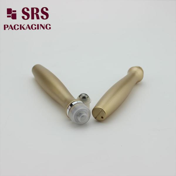 SRS8447-15ML Gold Color  PETG Roller Bottle 15ml Metal Eye Cream Roll On Bottle