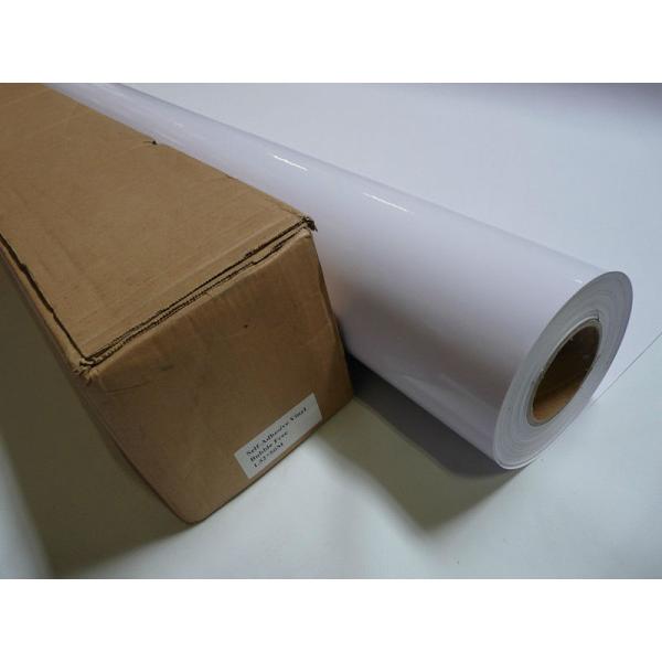 PVC Self Adhesive Vinyl Film With White Glue Heat - Resistant Single Sided