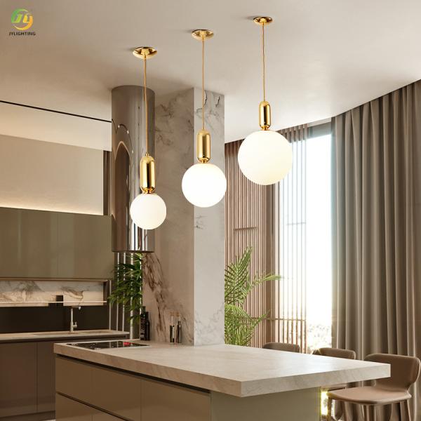 JYLIGHTING Cuisine postmoderne minimaliste, salle à manger, chandelier de salon, table à manger, lampe suspendue moderne personnalisée à côté du lit