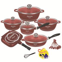 Hot Selling Multicolor pans and pots Kitchen Cooking Pot Sets Aluminum Non-Stick Cookware Pot Sets