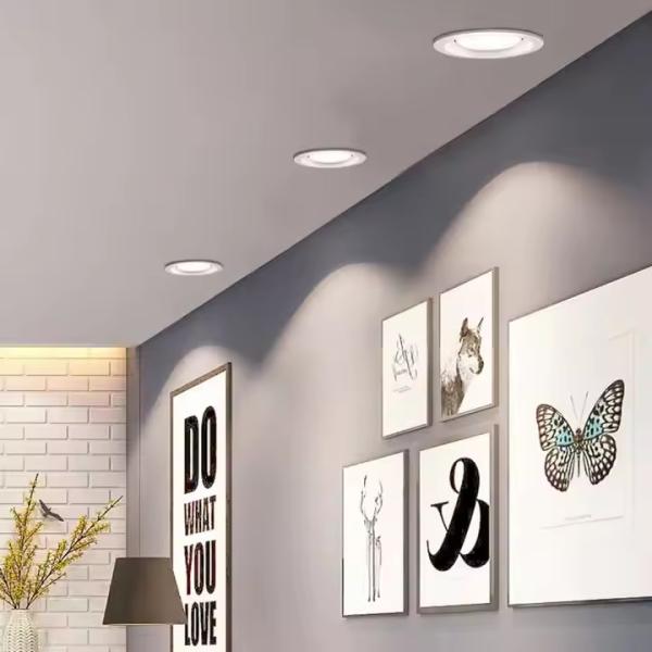 80mm LED Downlights 5700K 4.5W White Plastic LED Downlight Dimmable