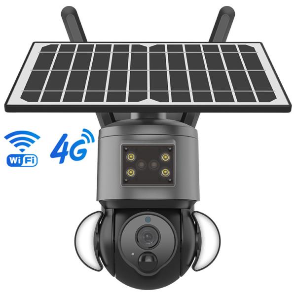 Separable 6W Solar Panel 4G Solar Camera With Built In 12000MAh Battery Pack