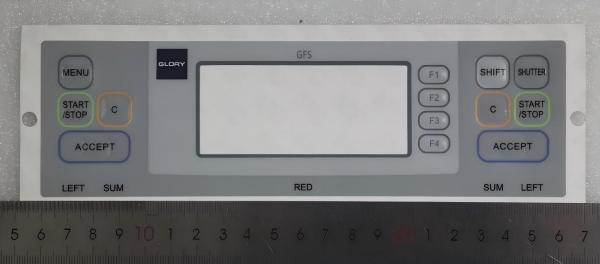 Membrana del panel de operación GFS 120 GFS-120-10 de Glory Counter 204*61mm Piezas de repuesto