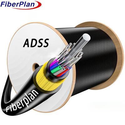 High Strength Single Jacket 4 To 96 Cores ADSS Fiber Optic Cable