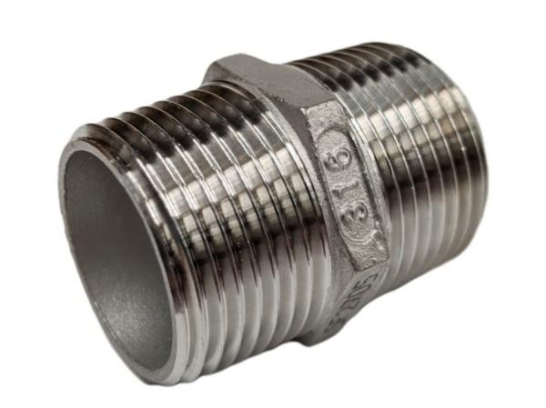 Stainless Steel 150# Screwed  Hex. Nipples to connect threaded pipes