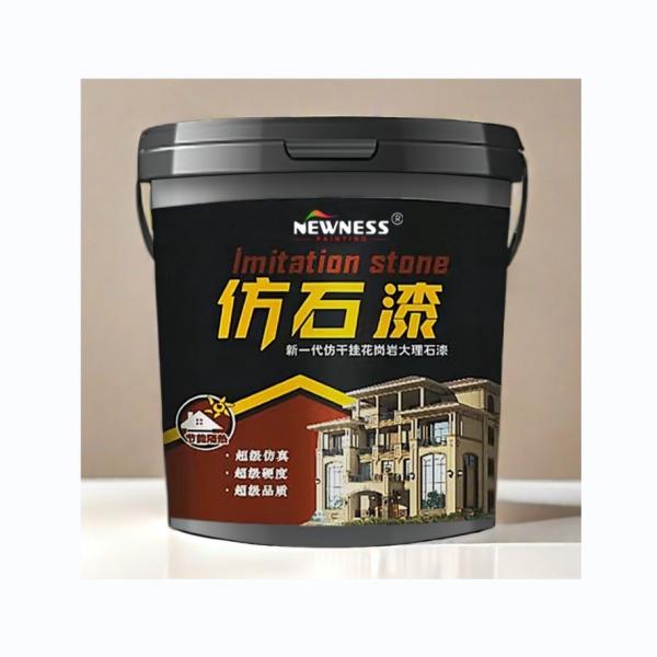 Renove a sua parede exterior com tinta acrílica revestida de pedra com textura de granito à base de água
